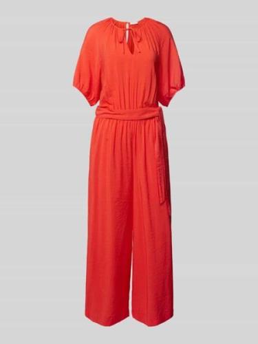 s.Oliver RED LABEL Jumpsuit mit Bindegürtel in Koralle, Größe 34