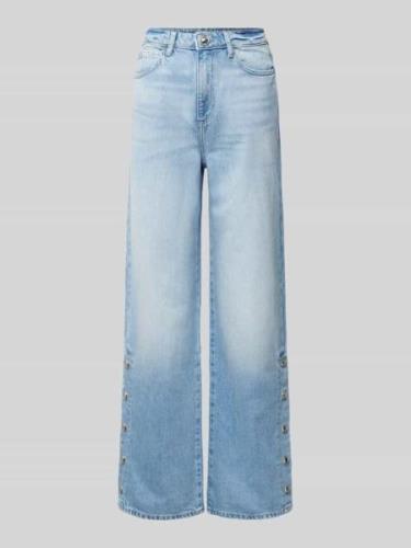 Guess Wide Leg Jeans mit Label-Patch Modell 'PAZ' in Hellblau, Größe 2...