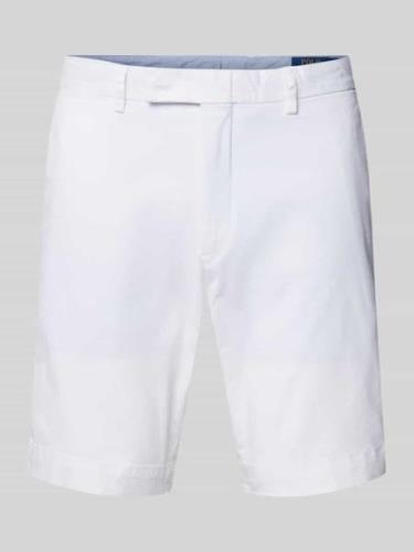 Polo Ralph Lauren Slim Stretch Fit Shorts im unifarbenen Design in Wei...