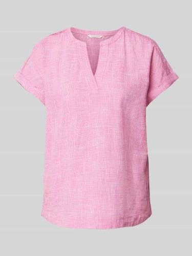 Tom Tailor Blusenshirt mit V-Ausschnitt in Pink, Größe 46