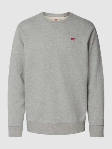 Levi's® Sweatshirt mit Label-Stitching in Hellgrau, Größe XS