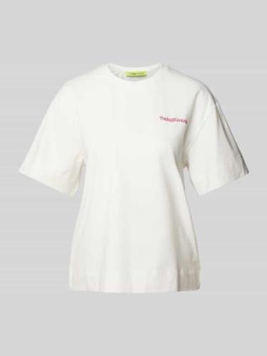 TheJoggConcept T-Shirt mit Label-Print Modell 'SABINA' in Offwhite, Gr...