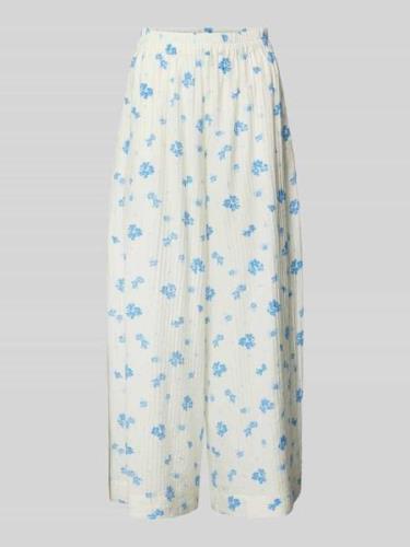 MSCH Copenhagen Wide Leg Stoffhose mit floralem Print Modell 'Rojan' i...