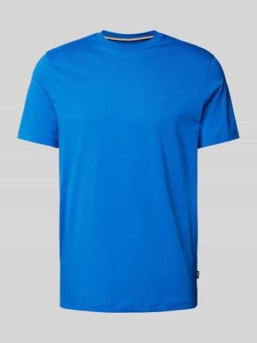 BOSS T-Shirt mit Label-Print Modell 'Thompson' in Blau, Größe S