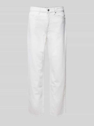 Mango Regular Fit Jeans mit offenem Saum Modell 'BLANCA' in Weiss, Grö...