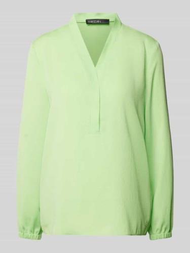 Marc Cain Bluse mit V-Ausschnitt in Neon Gruen, Größe 34