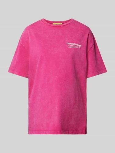 TheJoggConcept T-Shirt mit Label-Print in Pink, Größe L