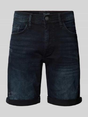 Blend Slim Fit Jeansshorts im 5-Pocket-Design in Hellblau Melange, Grö...