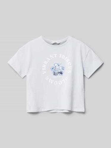 Mango T-Shirt mit Motiv-Print Modell 'fish' in Bleu, Größe 128
