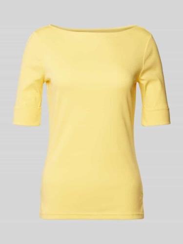 Lauren Ralph Lauren T-Shirt mit U-Boot-Ausschnitt Modell 'JUDY' in Gel...