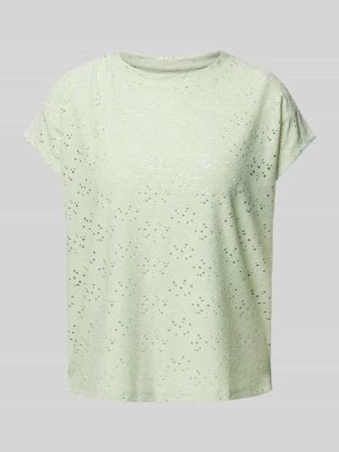 Only T-Shirt mit Lochstickerei Modell 'SMILLA' in Mint, Größe M