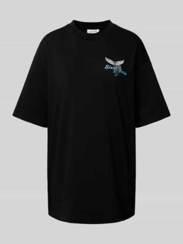 Sixth June T-Shirt mit Label-Print in Black, Größe XS
