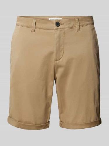 Tom Tailor Denim Slim Fit Chino-Shorts in unifarbenem Design in Beige,...