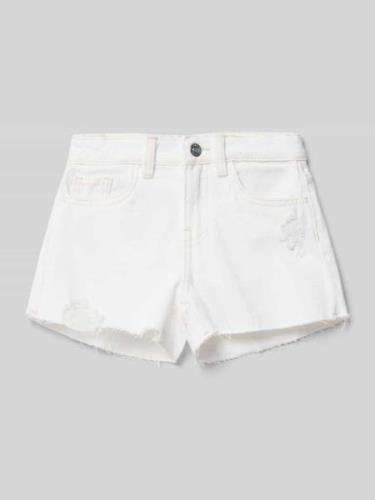 Mango Regular Fit Jeansshorts im 5-Pocket-Design Modell 'isa' in Weiss...