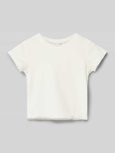 Mango T-Shirt mit Rüschen in Weiss, Größe 128