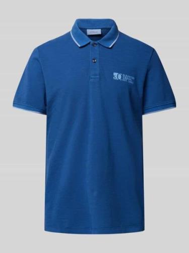 s.Oliver RED LABEL Regular Fit Poloshirt mit Label-Print in Royal, Grö...