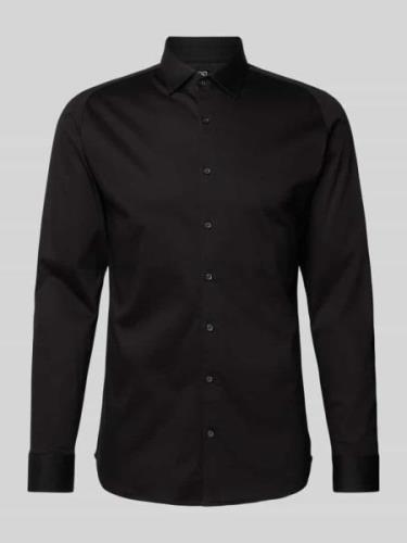 Desoto Slim Fit Businesshemd aus Baumwolle in Black, Größe L