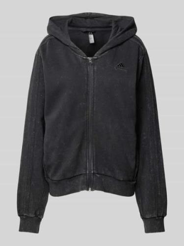 ADIDAS SPORTSWEAR Sweatjacke im Used-Look in Black, Größe S