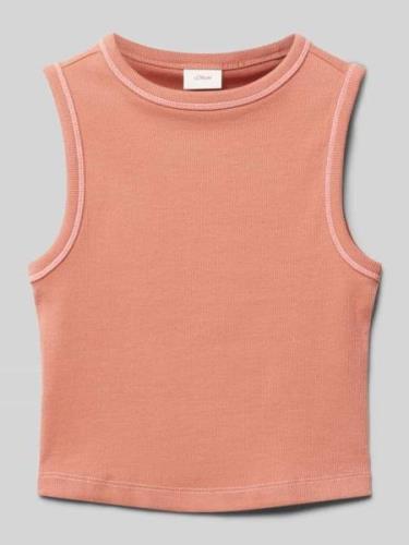 s.Oliver RED LABEL Tanktop mit Kontraststreifen in Terra, Größe L