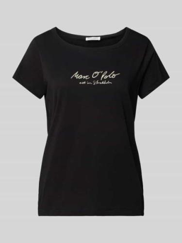 Marc O'Polo T-Shirt mit Statement-Print in Black, Größe XS