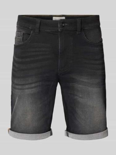 camel active Slim Fit Jeansshorts im 5-Pocket-Design in Anthrazit, Grö...