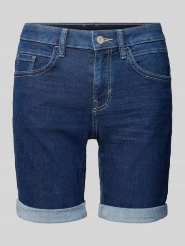 Tom Tailor Slim Fit Jeansshorts im 5-Pocket-Design in Dunkelblau, Größ...