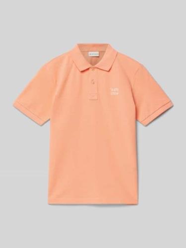Tom Tailor Regular Fit Poloshirt mit Statement-Stitching in Apricot, G...