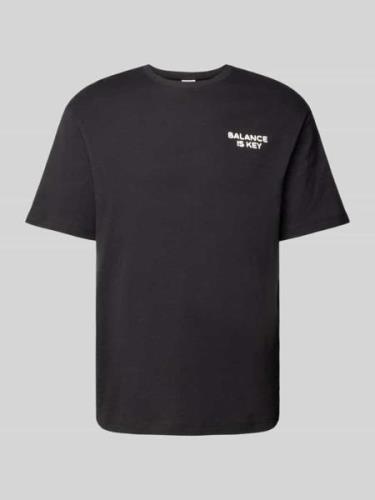 SELECTED HOMME T-Shirt mit Statement-Print in Black, Größe S