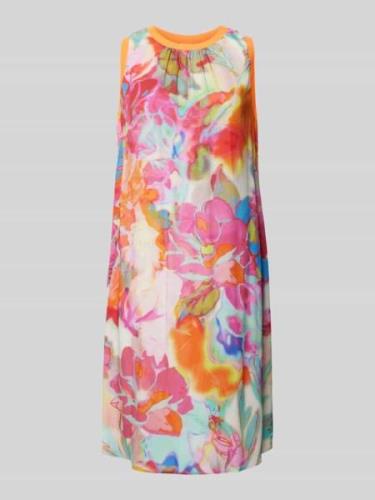 Emily Van den Bergh Knielanges Kleid mit floralem Muster Modell 'Multi...