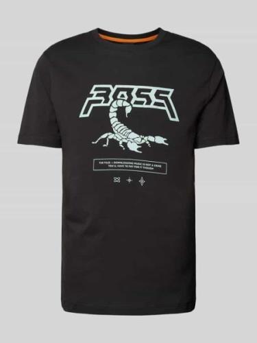 BOSS Orange T-Shirt mit Label-Print in Black, Größe S