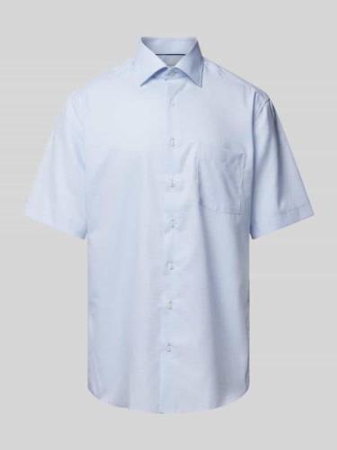 Eterna Modern Fit Business-Hemd mit Allover-Muster in Bleu, Größe 40
