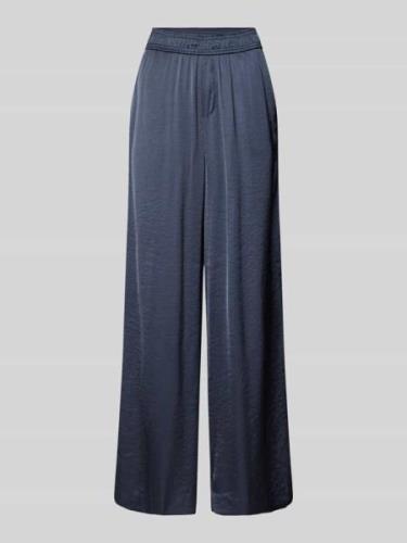 mbyM Wide Leg Stoffhose in Crinkle-Optik Modell 'Asaka' in Dunkelblau,...