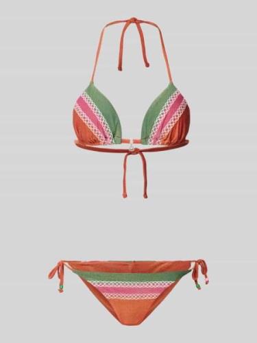 Banana Moon Bikini mit Label-Applikation Modell 'KAONUNA' in Orange, G...