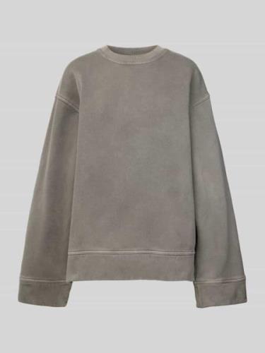 WEEKDAY Oversized Sweatshirt mit überschnittenen Schultern in Taupe, G...