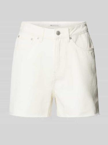 Tom Tailor Denim Mom Fit Jeansshorts im 5-Pocket-Design in Offwhite, G...