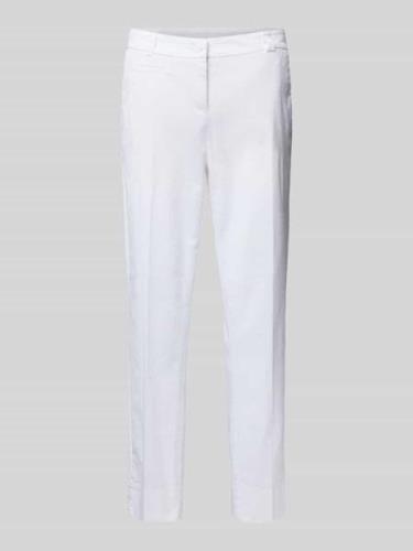 Cambio Regular Fit Stoffhose mit Leistentasche Modell 'Stella' in Weis...