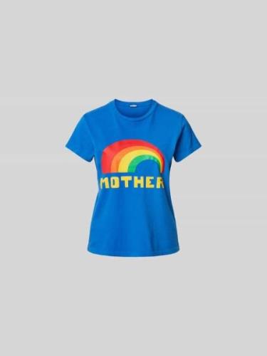 Mother T-Shirt mit Motiv-Print in Blau, Größe XS