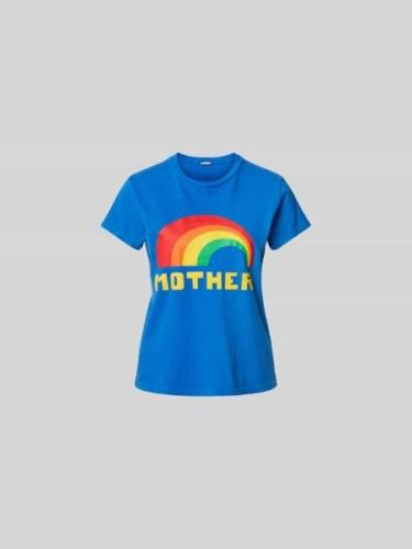 Mother T-Shirt mit Motiv-Print in Blau, Größe S