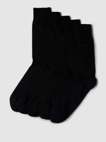 BOSS Socken mit Label-Detail im 5er-Pack in Black, Größe 39-42