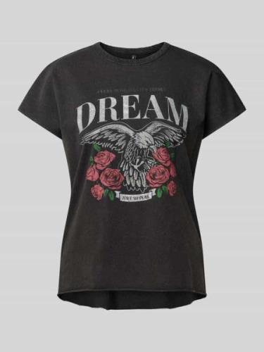 Only T-Shirt mit Motiv-Print Modell 'LUCY' in Black, Größe S
