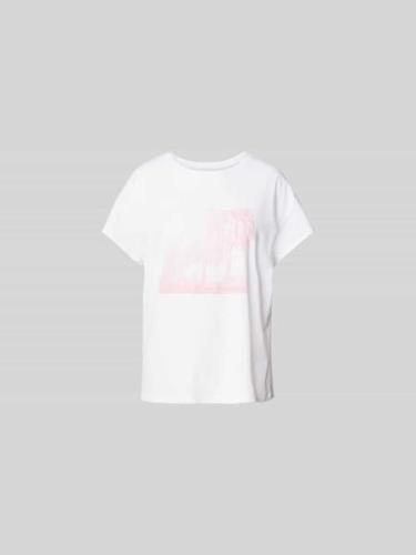 Juvia T-Shirt mit Motiv-Print in Weiss, Größe XS