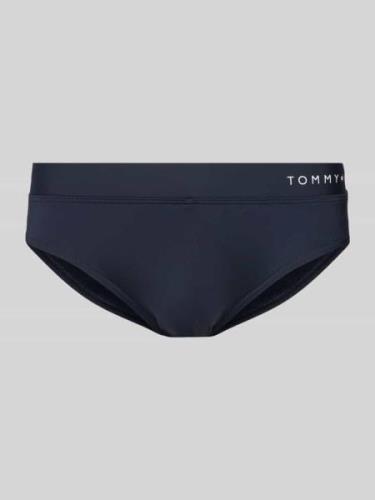 Tommy Hilfiger Badehose mit Allover-Label-Print in Dunkelblau, Größe X...