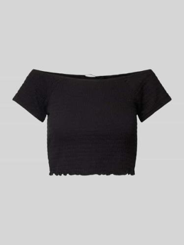 Vero Moda Cropped Off-Shoulder-Top mit Strukturmuster Modell 'HADI' in...