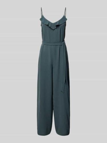 Only Jumpsuit mit Bindegürtel Modell 'CALI' in Schilf, Größe XL