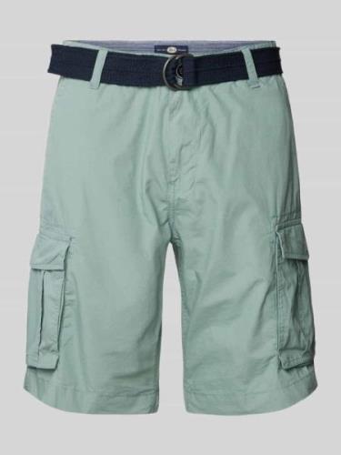 Petrol Regular Fit Cargoshorts mit Gürtel in Helltuerkis, Größe L