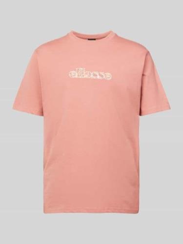 Ellesse T-Shirt mit Label-Stitching Modell 'MARLO' in Koralle, Größe S