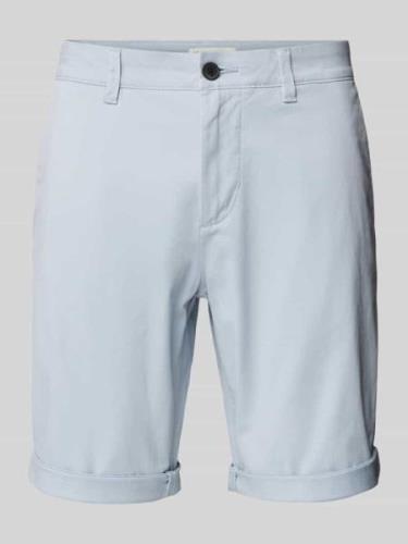 Tom Tailor Denim Slim Fit Chino-Shorts in unifarbenem Design in Hellbl...