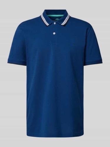 Fynch-Hatton Regular Fit Poloshirt mit Kontraststreifen in Dunkelblau,...