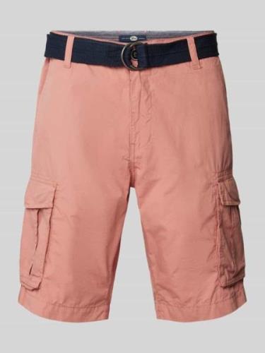 Petrol Regular Fit Cargoshorts mit Gürtel in Rot, Größe M