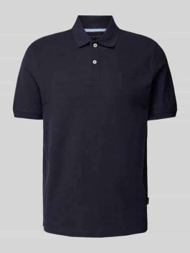 bugatti Poloshirt in unifarbenem Design in Marine, Größe XL